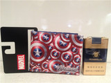 Marvel漫威漫画英雄 美国队长 PU材质 男女通用动漫钱包钱夹