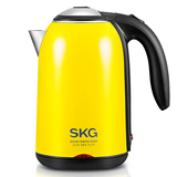 SKG 8045电热水壶双层保温 不锈钢电烧水壶1.7L