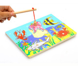促销 儿童益智玩具 木制磁性1-3岁宝宝智力木质早教小号钓鱼游戏