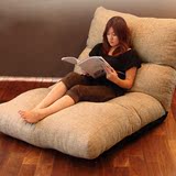 日式北欧现代宜家懒人沙发 简约创意多功能折叠躺椅布艺沙发床
