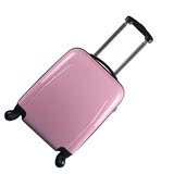 时尚女式拉杆箱 超轻纯色18/22寸旅行箱镜面可爱行李箱迷你登机箱