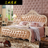 欧式床双人床法式床 实木床橡木床1.8米高箱床公主床 真皮床婚床