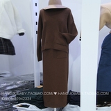 韩国东大门2016秋季新款净版女士长袖修身卫衣休闲时尚半身裙套装