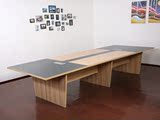 办公桌家具大气会议台钢木大型会议桌椅现代简约桌子
