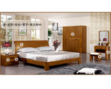 中式实木套房卧室成套家具组合六件套1.5米1.8米双人床衣柜梳妆台