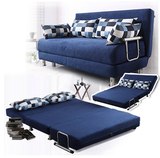 乳胶美臀版 布艺沙发床可折叠1.5米实木小户型两用床1.2双人1.8