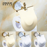 金色浴室全铜纸巾架 卫生间卷纸架卷筒厕纸架 银色厕所卫生纸架
