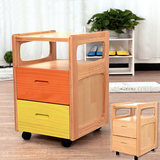 儿童床头柜简约现代迷你实木卧室储物边柜环保多功能原木收纳柜子