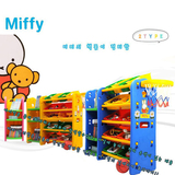 韩国直送 Miffy儿童书柜/五层玩具整理架 收纳架图书整理架 包邮