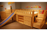 广州实木家具定制实木床步梯床滑梯床组合床单人床双人床储物床