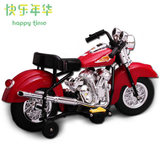 快乐年华儿童电动车可坐三轮玩具车 电动童车 哈雷儿童电动摩托车