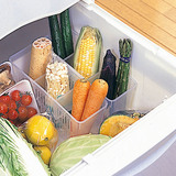 冰箱收纳 日本进口 厨房食品食物收纳盒 冰箱分隔储物收纳盒0364