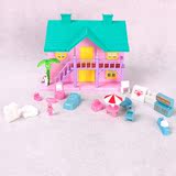 过家家别墅模型邻家小屋玩具房子娃娃屋可拆分独立房子有配件拼装