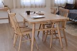 HR家道家具 全实木餐桌 自然原木 水曲柳长方形饭桌 1.6米2米餐桌