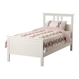 免代购费 宜家代购 汉尼斯  床架, 白色漆 实木单人床90X200厘米