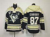 NHL冰球服 Penguins 企鹅队87号crosby hoodies 带帽卫衣时尚潮流