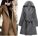 2015秋冬新款毛呢外套加厚中长款欧美大码高端双面羊绒尼子大衣女
