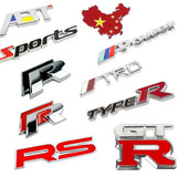 RS纯金属汽车标志 3D立体汽车改装车标 运动灵魂GTR车标字母车贴
