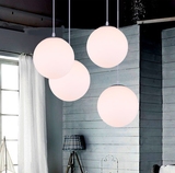 LED奶白玻璃圆球形小吊灯单头餐厅过道吧台阳台理发服装店吊灯具