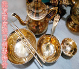 批发高档印度原厂铜茶壶大碗小碗调料碗群进口新款手工铜制品特价