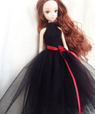 美泰芭比娃娃服装配饰芭比娃娃衣服可儿服装黑色露背礼服可儿丽芙