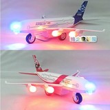 合金飞机模型 声光功能 回力波音客机 空中巴士儿童玩具 波音777