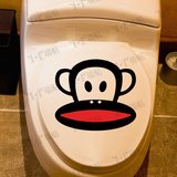 可爱大嘴猴马桶贴 防水 浴室卫生间厕所洗手间 瓷砖贴 墙贴纸