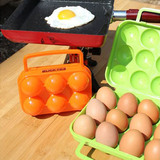 防震便携鸡蛋盒蛋托冰箱装蛋盒野炊鸭蛋防震防破碎收纳包装盒