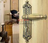 德国KLC纯铜房门锁简欧美式地中海复古法式咖啡古铜室内锁木门锁