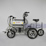悍马残疾人护理型双人电动轮椅车老年代步车四轮折叠双控制5轮款