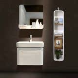 班帝 实木浴室柜组合旋转镜柜边柜置物柜 欧式优雅洗脸盆洗手池