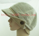 ELLE专柜正品进口材质双帽檐布帽报童帽13WEP-11-802-6100
