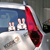 kook流氓兔 汽车后窗玻璃贴纸 汽车车身贴 卡通动漫 反光个性搞笑