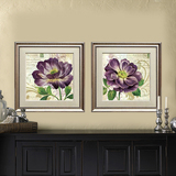 美式植物花卉装饰画现代简约客厅挂画宜家家居餐厅画沙发背景墙画