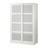 成都杭州宜家代购 IKEA 克维纳 双滑门衣柜120x190cm 白色