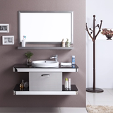 304不锈钢浴室柜组合卫生间现代简约洗漱台洗脸手盆镜柜