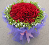 合肥芜湖蚌埠铜陵花店情人节同城鲜花速递生日送花99朵红玫瑰花束