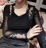 欧洲站2016春新款 潮网纱长袖修身蕾丝衫女打底小衫 女装气质上衣