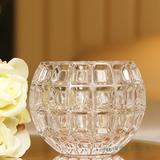 蜡烛杯透明加厚球小号玻璃透明花瓶绿萝玻璃器皿客厅装饰品摆件