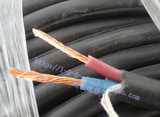 橡胶电线电缆二芯纯铜2*2.5平方电缆线软护套线 带绳 黑色 厂标