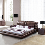 皮床双人床软体床进口头层真皮床 现代品牌软床婚床1.5米/1.8米