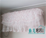 韩国双层玻璃纱 布艺空调罩挂机 内胆全包 空调罩挂式 双色梅