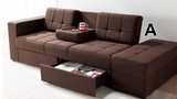 多功能沙发 宜家风格带抽屉沙发床 出口外贸原单 布艺 折叠沙发床