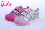 Barbie芭比童鞋经典春秋款女童休闲鞋 轻便帆布鞋 硫化鞋 B25120