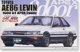 富士美拼装汽车模型03526 1/24 Toyota AE86 Levin 1600GT Apex