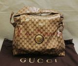 Gucci女士水晶帆布大号单肩包手提包包限量款 美国代购专柜正品