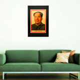 毛主席标准画像 毛泽东挂墙饰壁饰创意挂饰 有框装饰家居客厅艺术