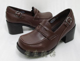V2-高跟低帮鞋圆头学生鞋日系制服鞋 英伦学院风 女单鞋 COS万用