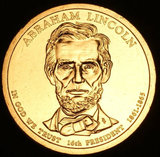 2010年美国1美元硬币总统纪念币 林肯 自由女神 全新保真