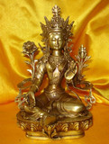 纯铜佛像 绿度母 七寸绿度母 臧佛 密宗 藏传 尼泊尔工艺佛教用品
